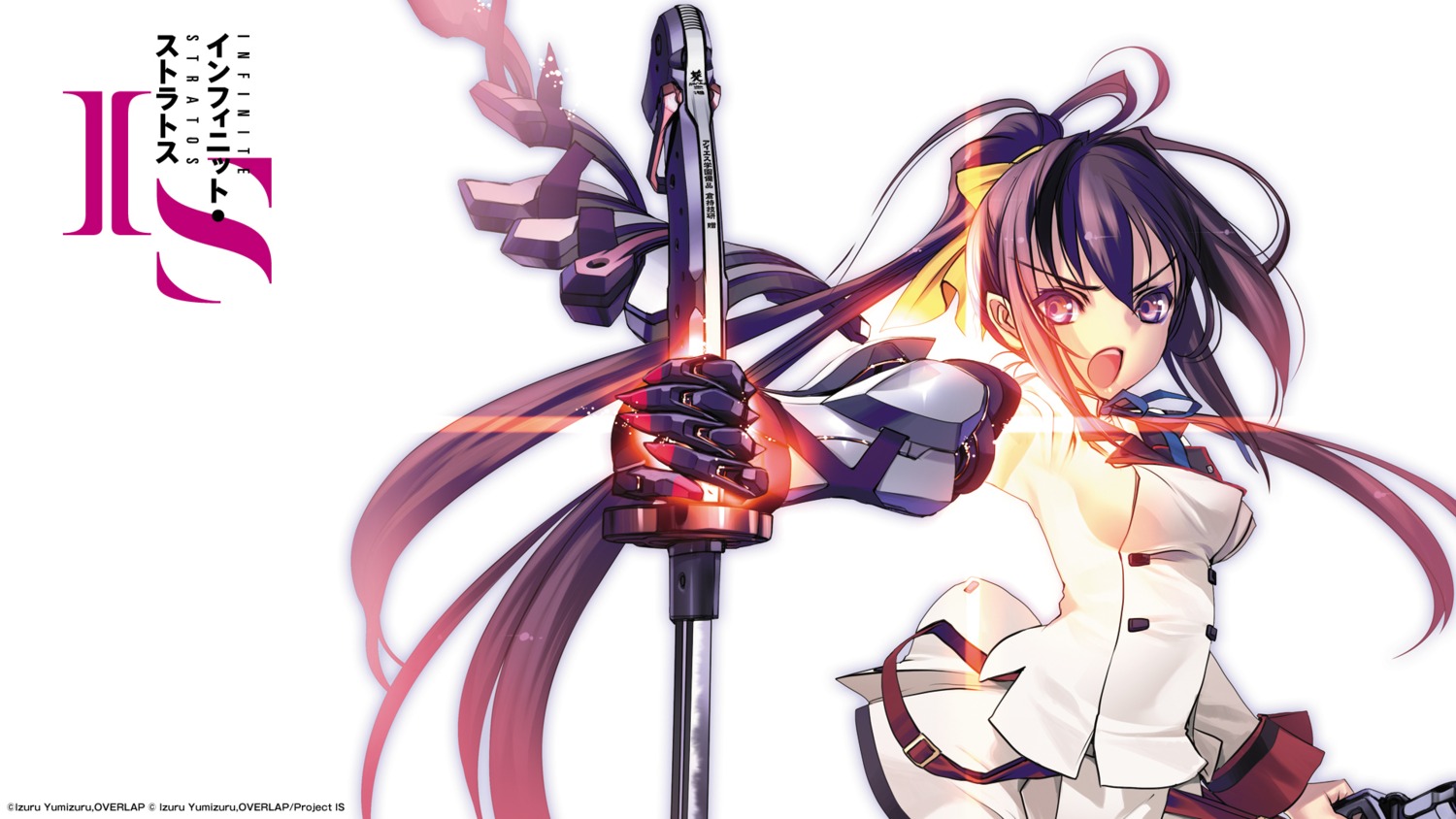 choco infinite_stratos seifuku shinonono_houki sword wallpaper