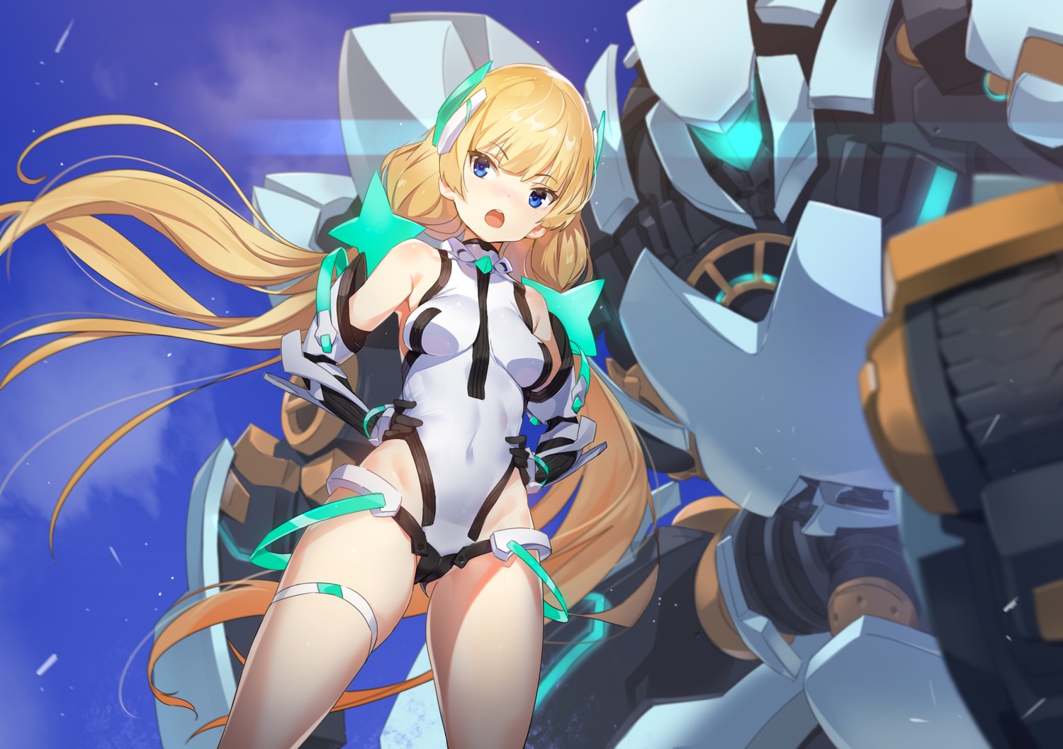 garter leotard mecha yd_(orange_maru)