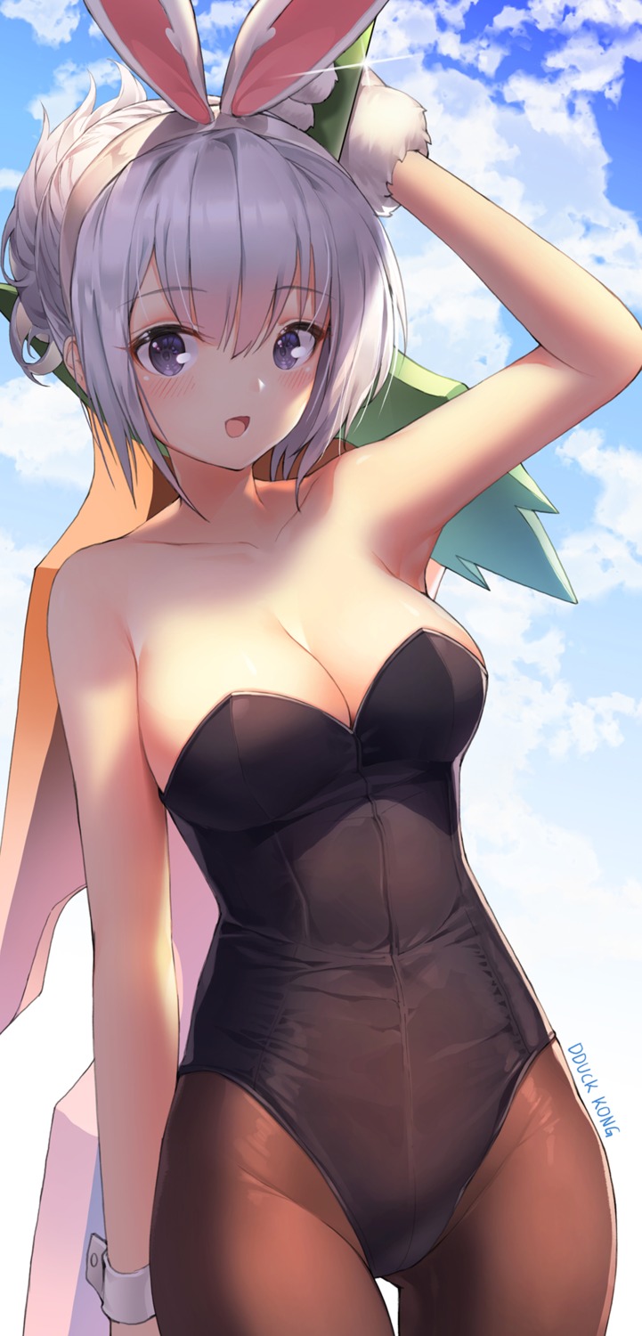 animal_ears bunny_ears bunny_girl cleavage dduck_kong league_of_legends riven_(league_of_legends) sword