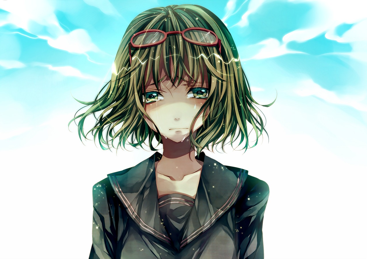 gumi megane seifuku tsukioka_tsukiho vocaloid yowamushi_montblanc_(vocaloid)