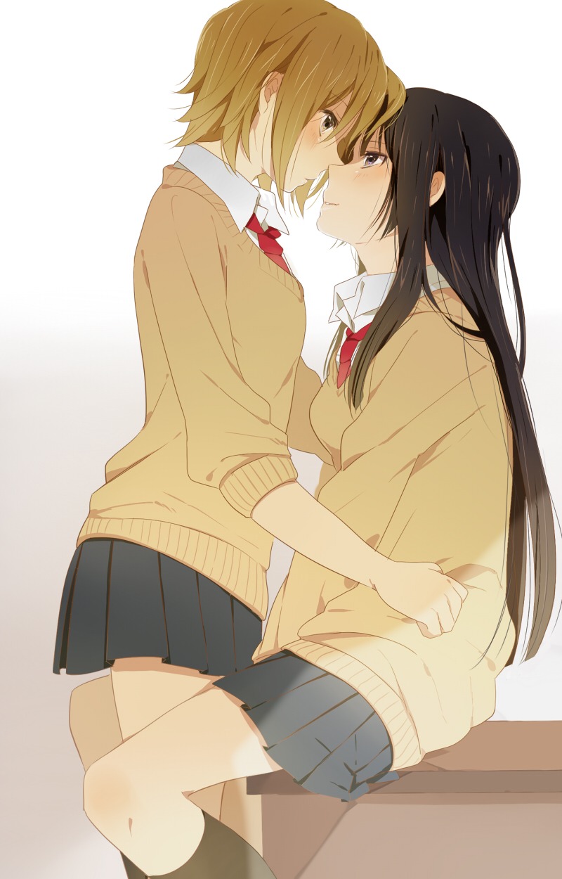 akiyama_mio k-on! karuha seifuku tainaka_ritsu yuri