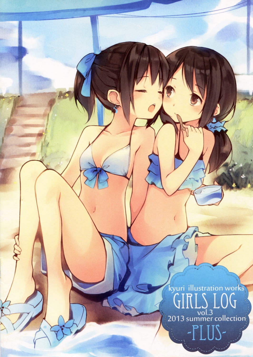 bikini cleavage kyuri swimsuits yuri