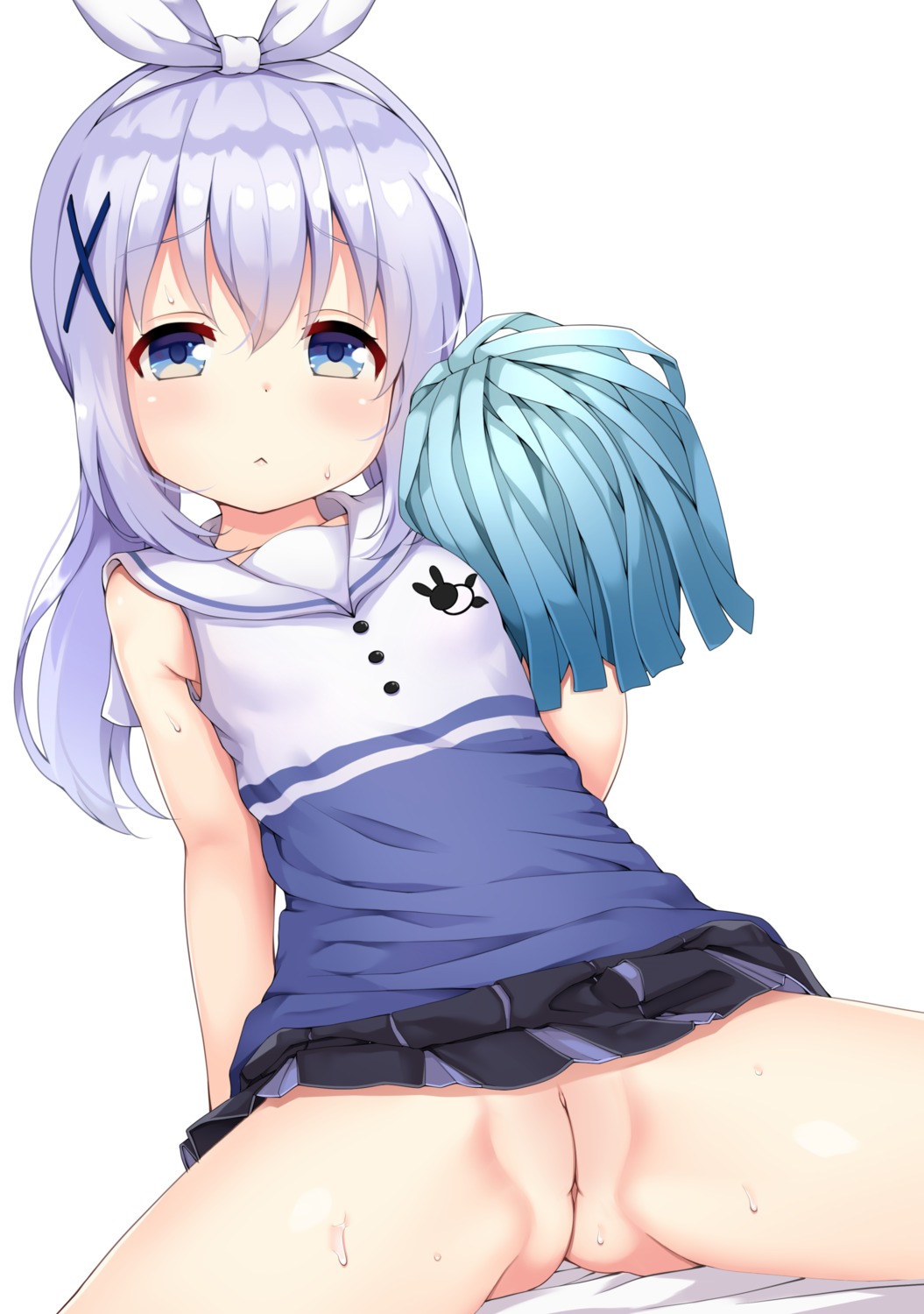 cheerleader gochuumon_wa_usagi_desu_ka? kafuu_chino loli nopan pussy skirt_lift toketou toketou_no_bansan uncensored