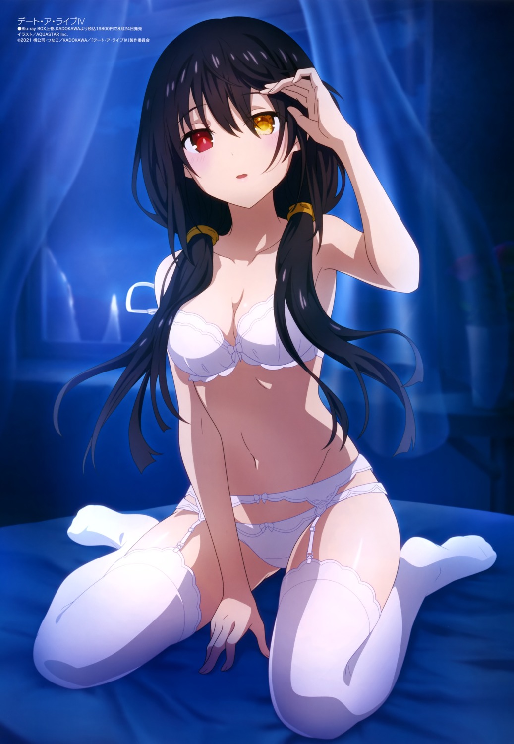 aquastar_inc. bra date_a_live garter_belt heterochromia pantsu stockings tagme thighhighs tokisaki_kurumi