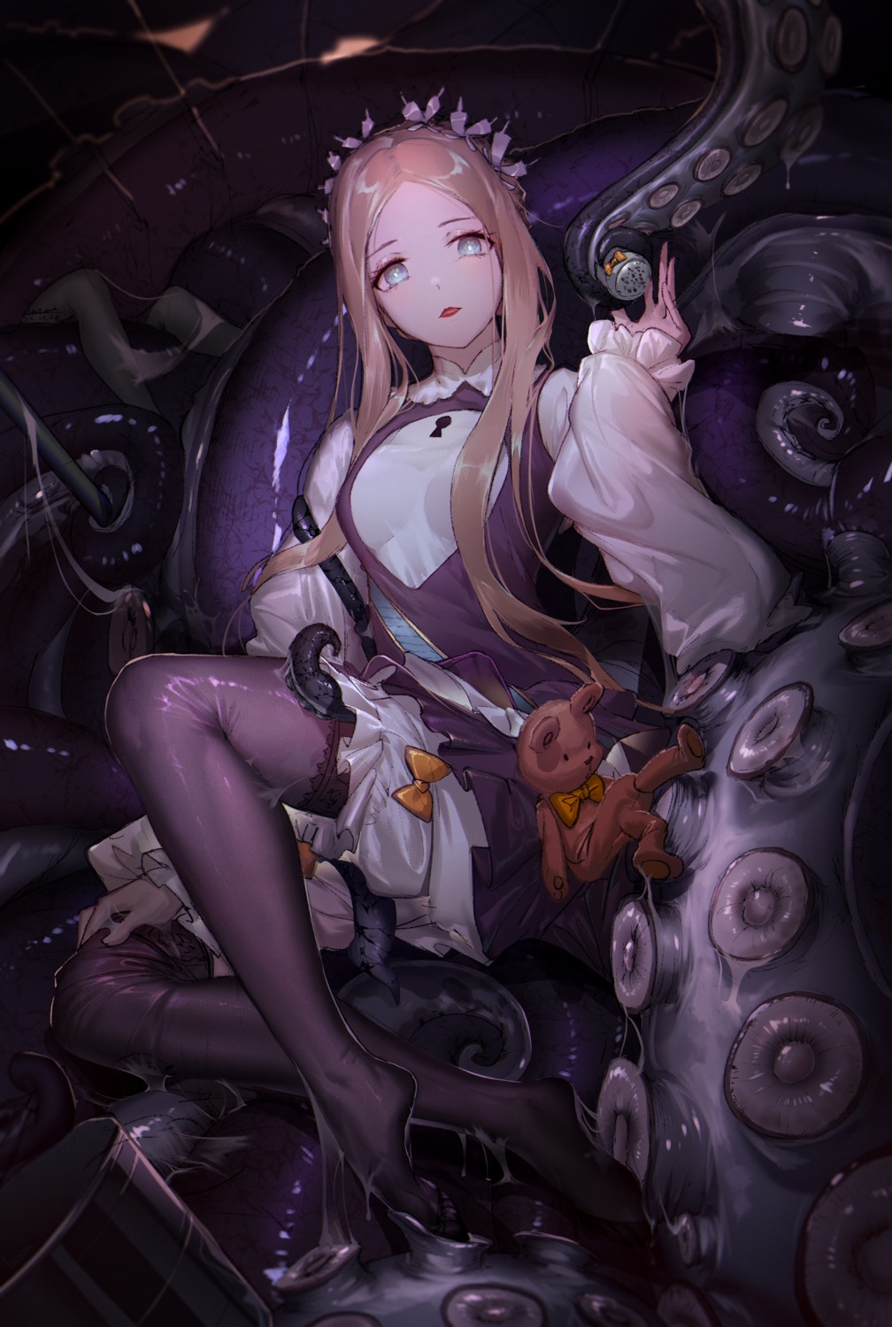 abigail_williams_(fate) bloomers fate/grand_order luomo skirt_lift tentacles thighhighs