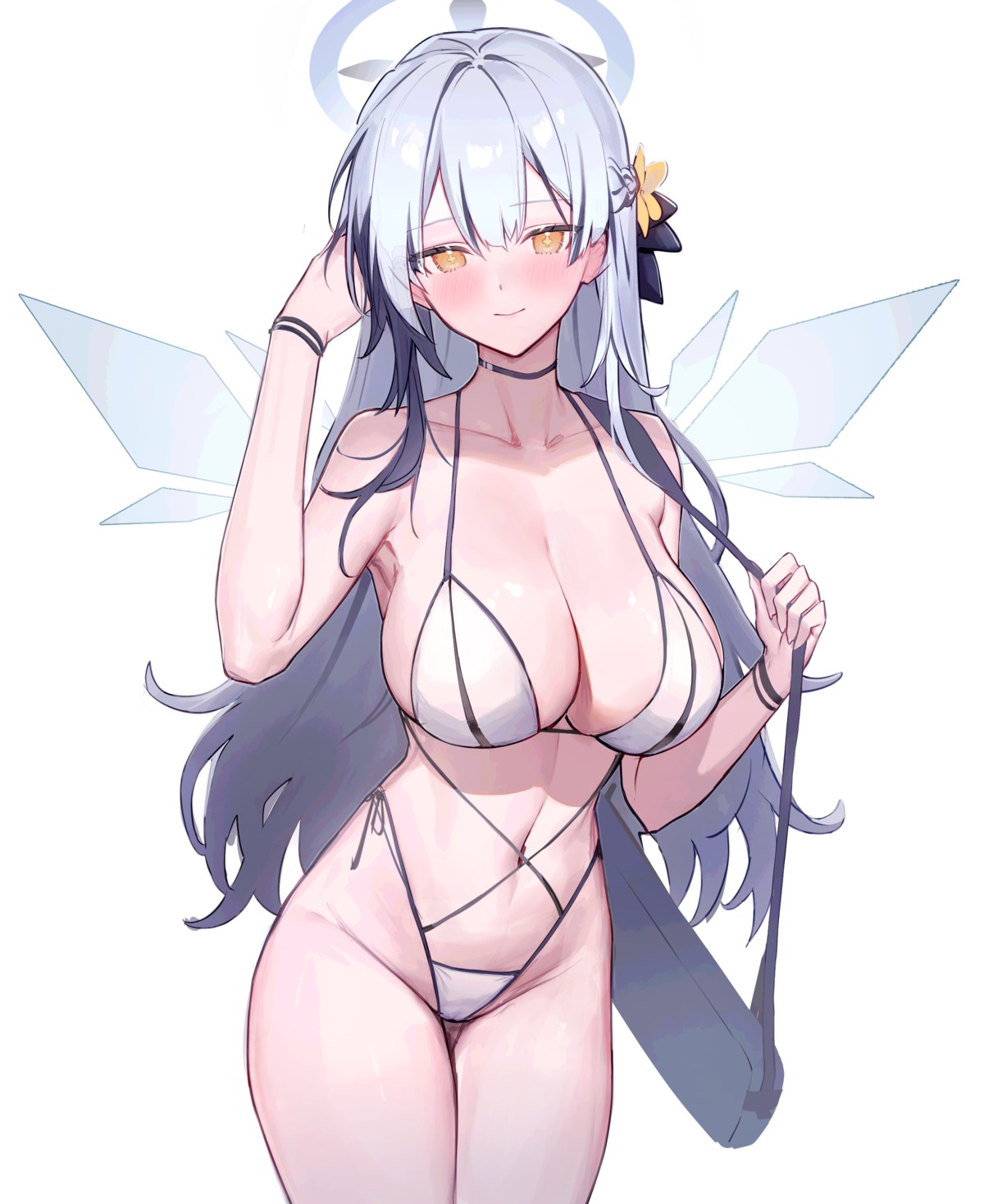 @shuntarou bikini halo swimsuits wings