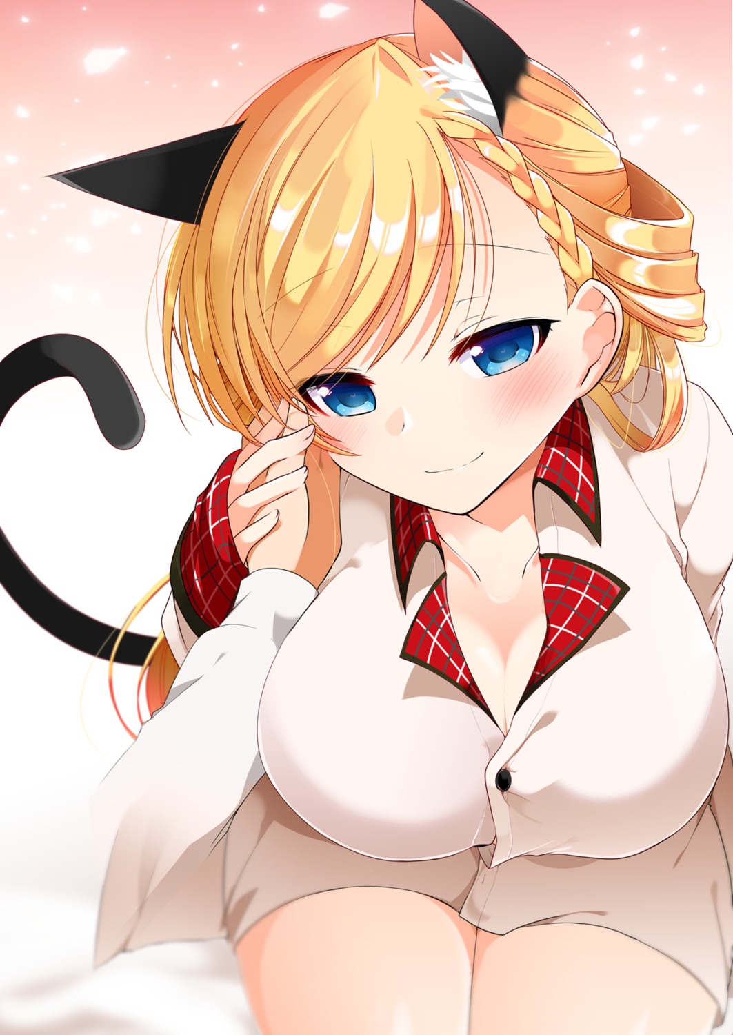 animal_ears araragi_ayune cleavage nekomimi tail