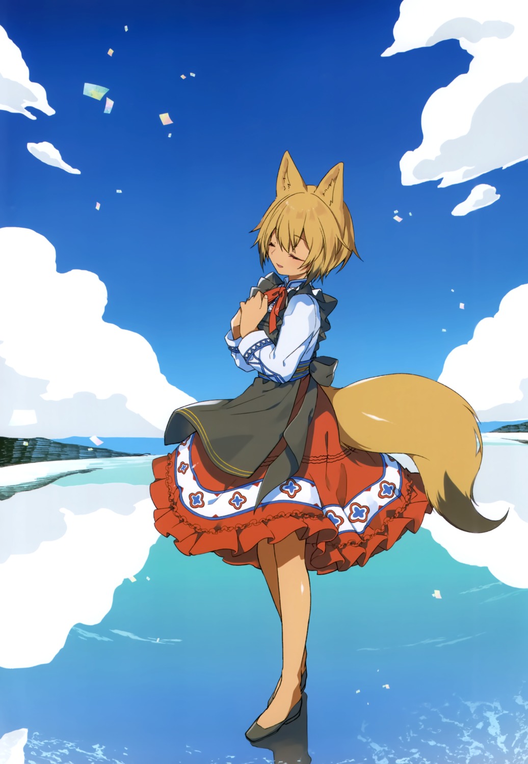 animal_ears galvas kamiyoshi_rika kitsune maid tail