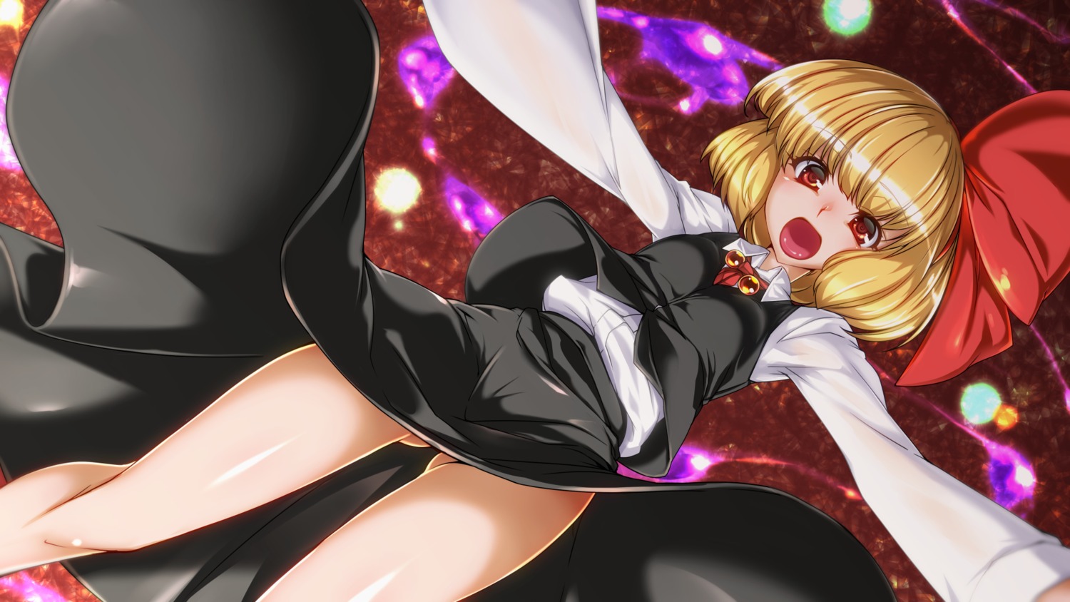 ebido rumia skirt_lift touhou wallpaper