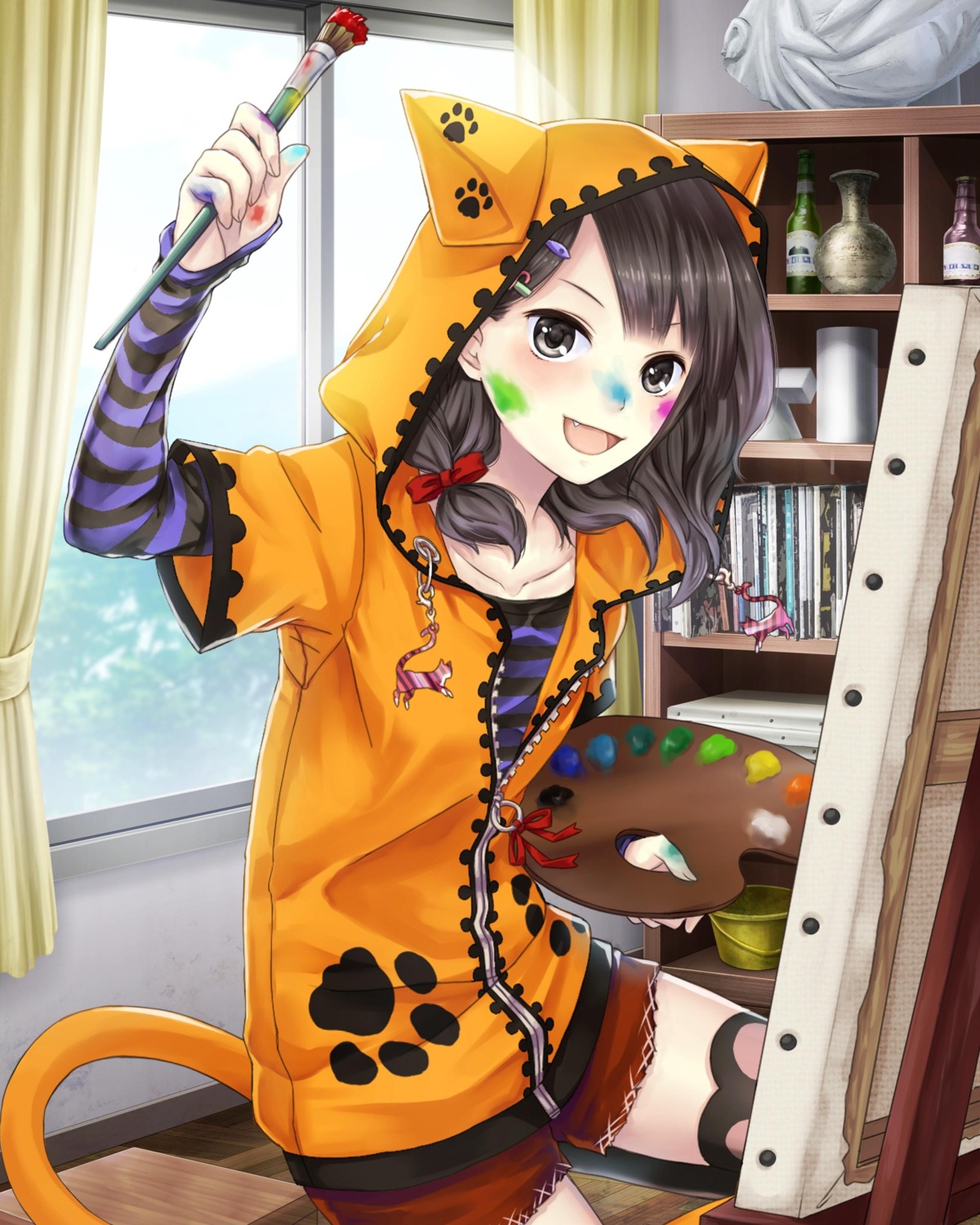 school_fanfare tail thighhighs