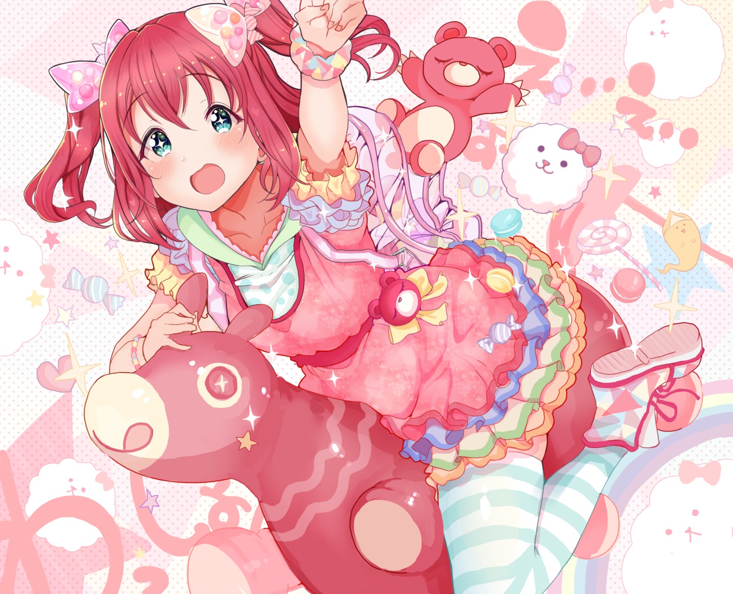 dress kurosawa_ruby kuzu_kow love_live!_sunshine!! thighhighs