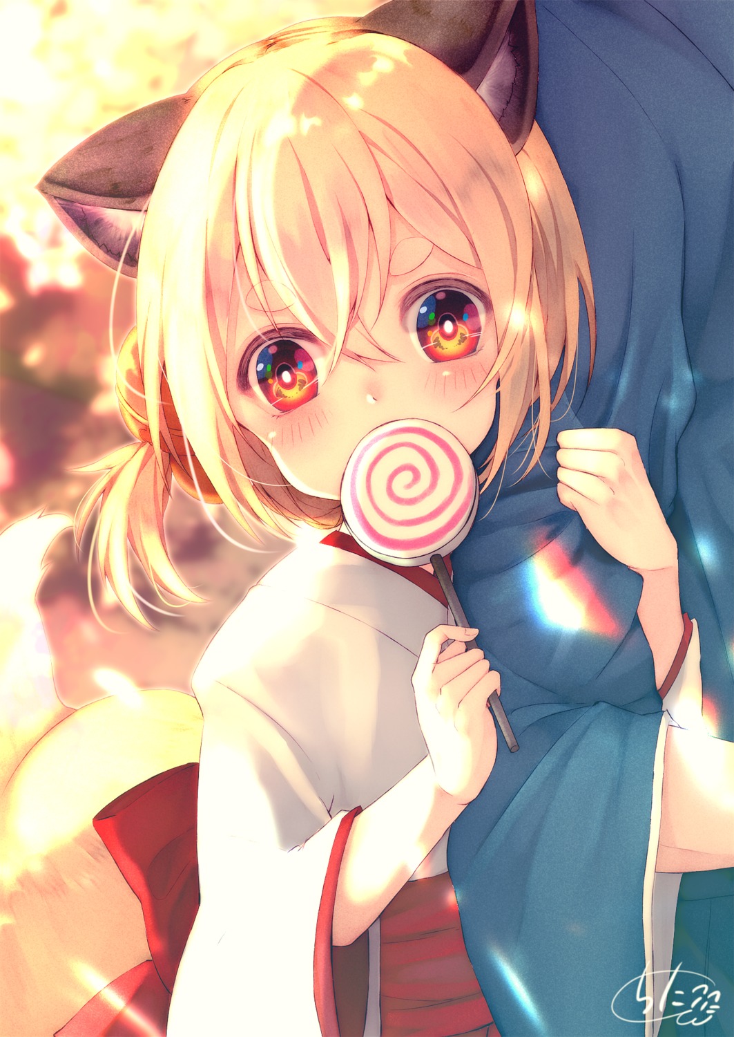 animal_ears chita_(ketchup) japanese_clothes kitsune tail