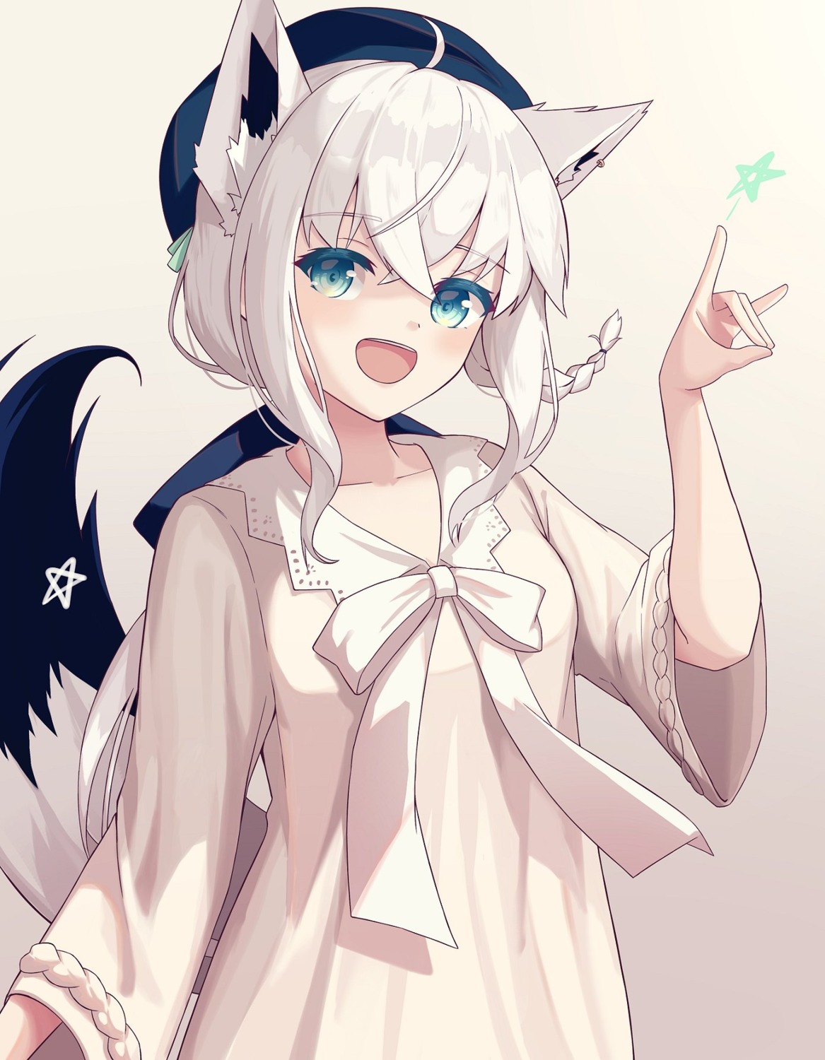 animal_ears dress hololive hololive_gamers kitsune shirakami_fubuki tagme tail