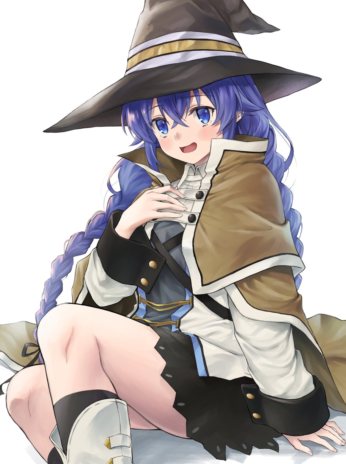 anno_masato breast_hold mushoku_tensei roxy_migurdia skirt_lift witch