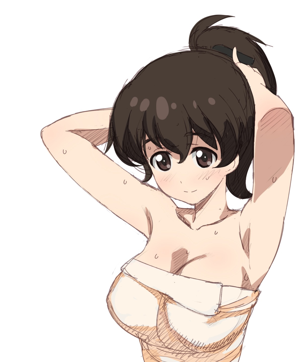 a1 girls_und_panzer initial-g koyama_yuzu towel