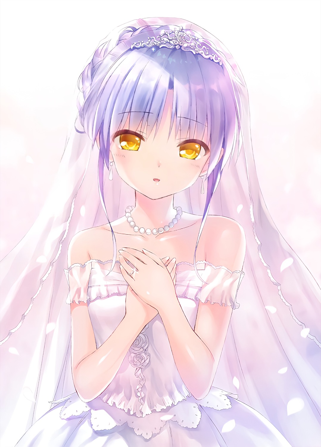 angel_beats! dress key na-ga tachibana_kanade upscaled wedding_dress