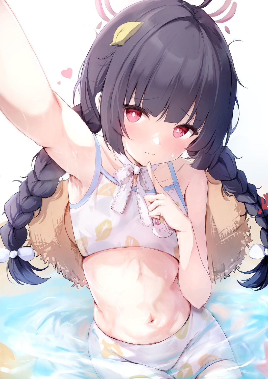 bikini blue_archive halo kasumizawa_miyu littlehobby selfie swimsuits wet