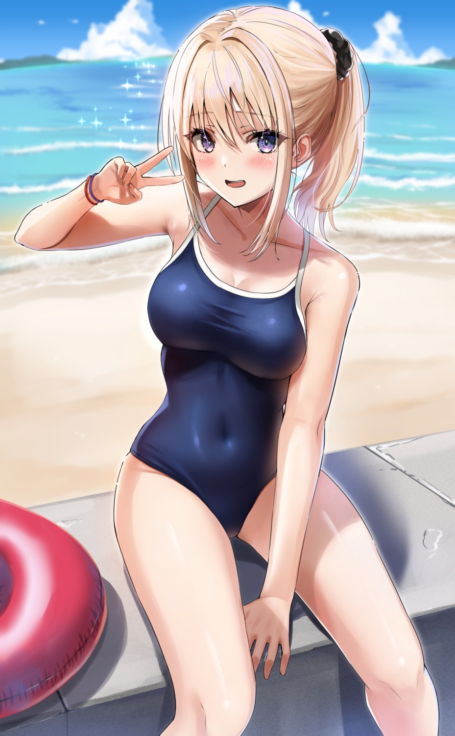 school_swimsuit swimsuits yukemuriganmo