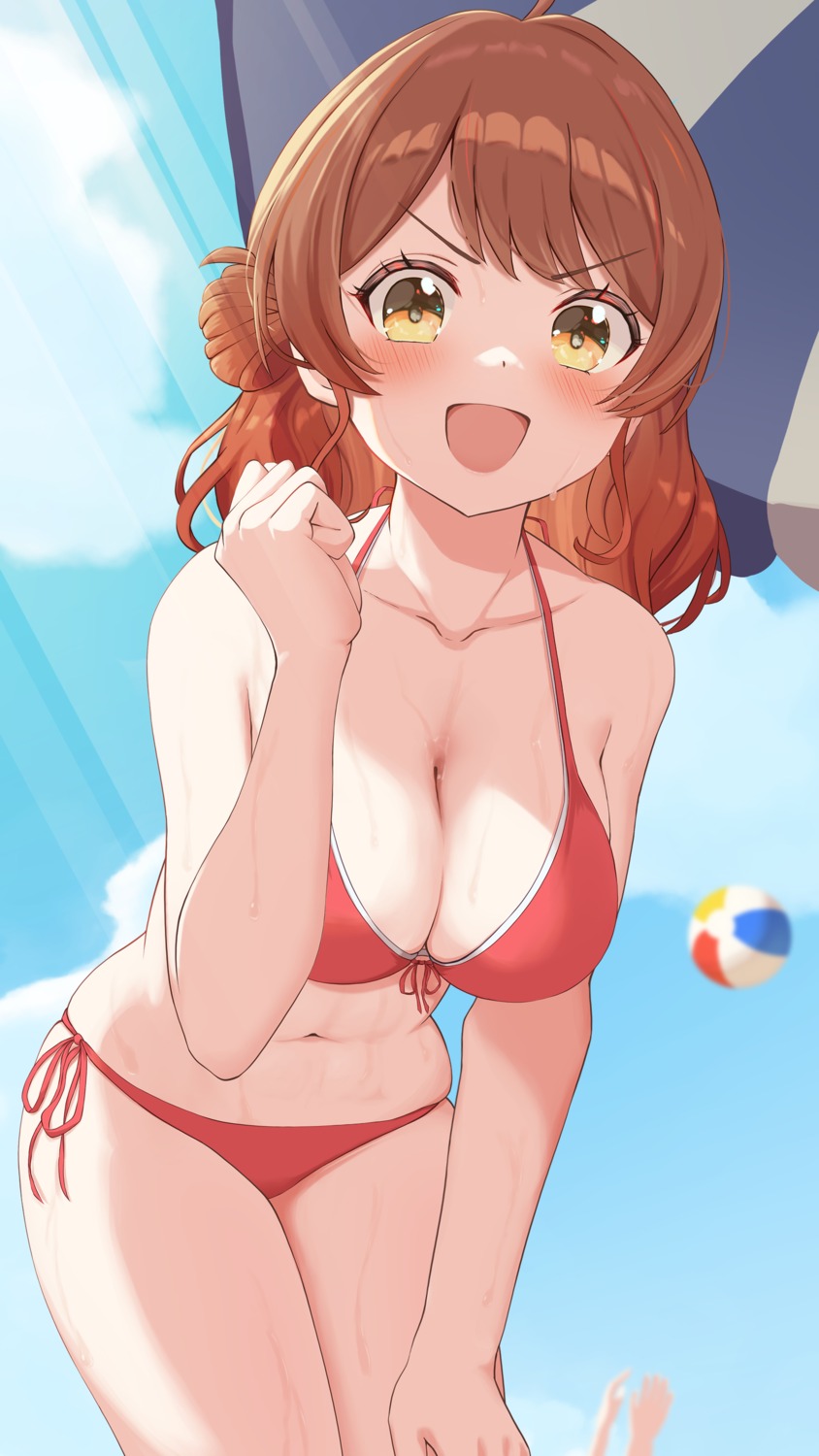 bikini chuson_illust gakuen_idolm@ster hanami_ume swimsuits the_idolm@ster wet