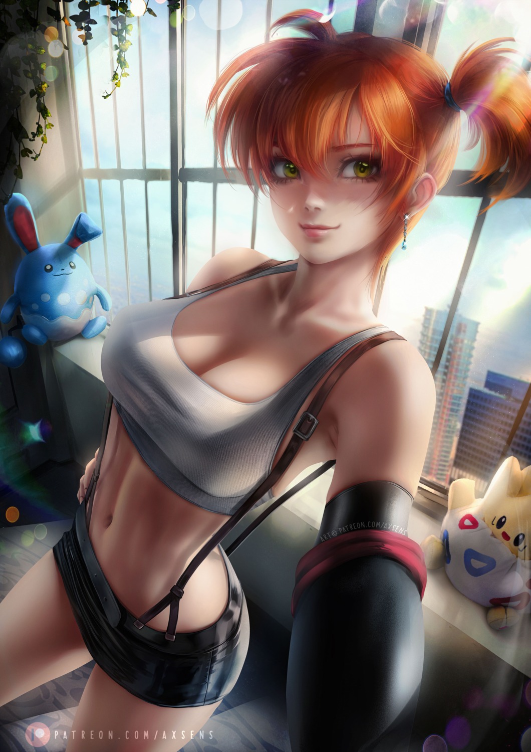 axsens cosplay kasumi_(pokemon) pokemon pokemon_frlg pokemon_rgby tifa_lockhart watermark