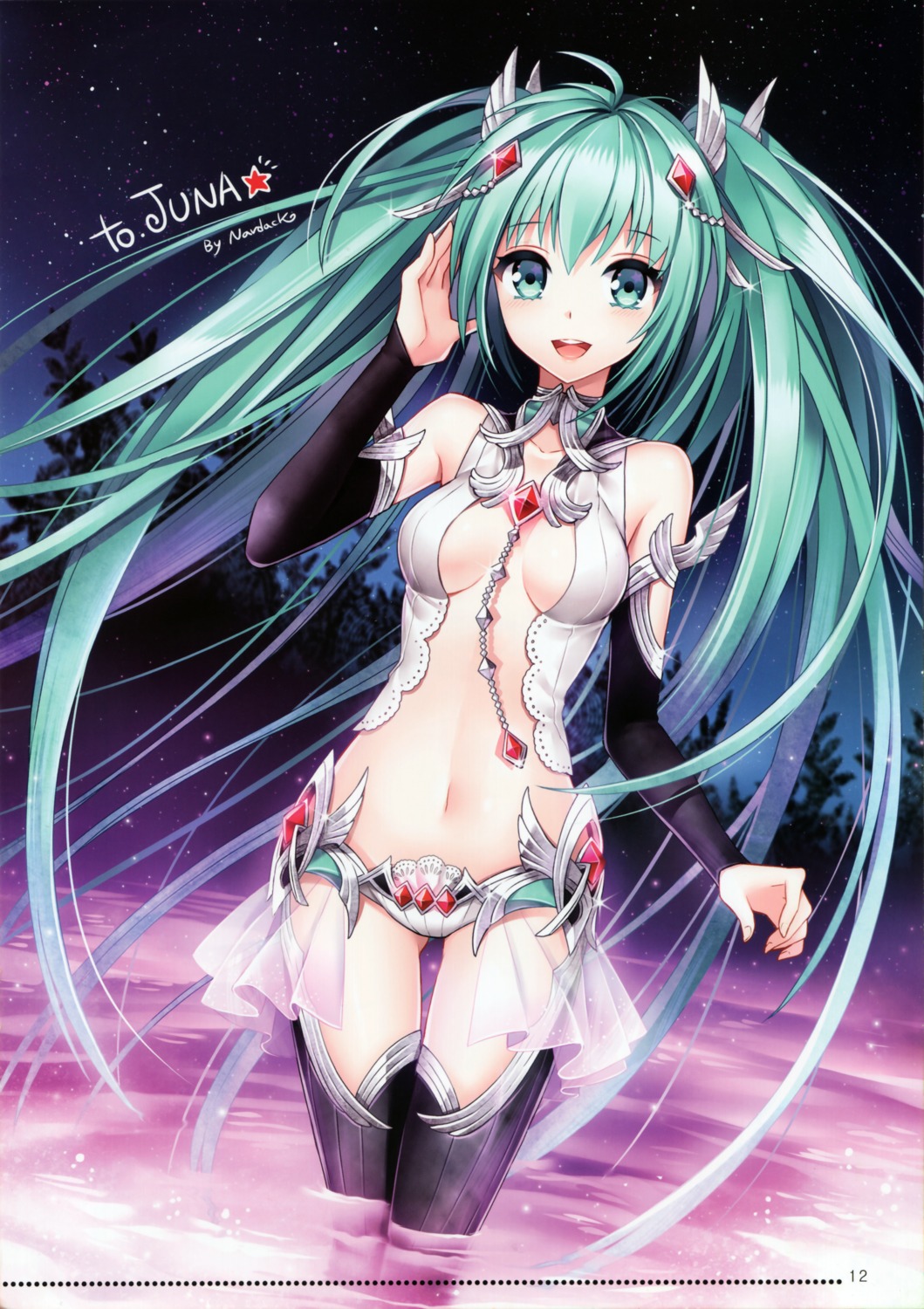 cleavage hatsune_miku nardack thighhighs vocaloid vocaloid_append