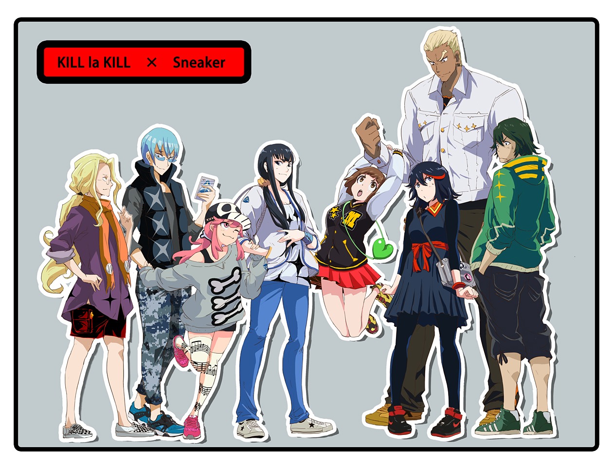 71 gamagoori_ira inumuta_houka iori_shirou jakuzure_nonon kill_la_kill kiryuuin_satsuki mankanshoku_mako matoi_ryuuko megane pantyhose sanageyama_uzu thighhighs