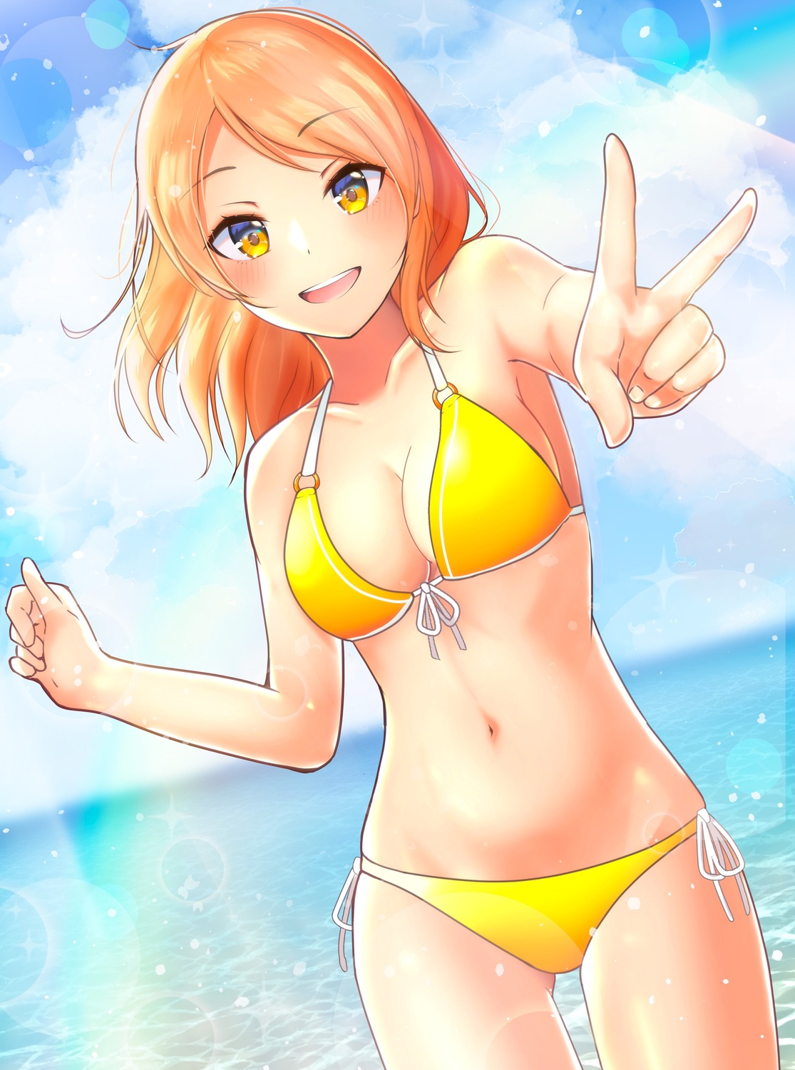 bikini houjou_karen swimsuits the_idolm@ster the_idolm@ster_cinderella_girls yona_(flute-p)