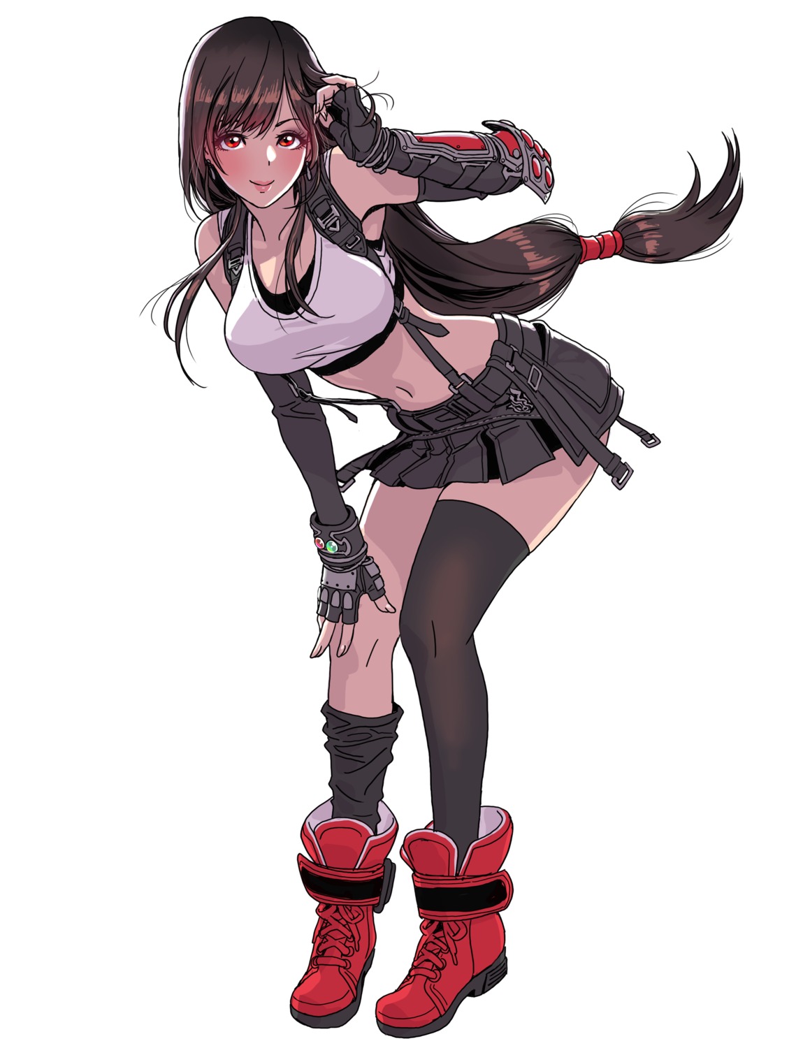 final_fantasy final_fantasy_vii thighhighs tifa_lockhart yamashita_shunya