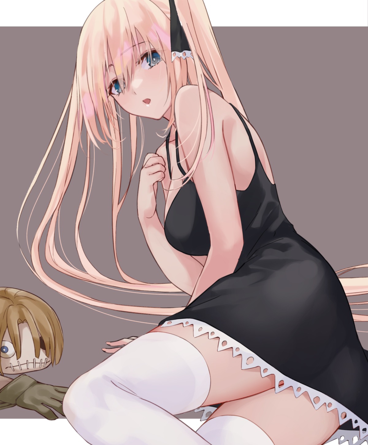 dress marion_phauna mexif shaman_king skirt_lift thighhighs