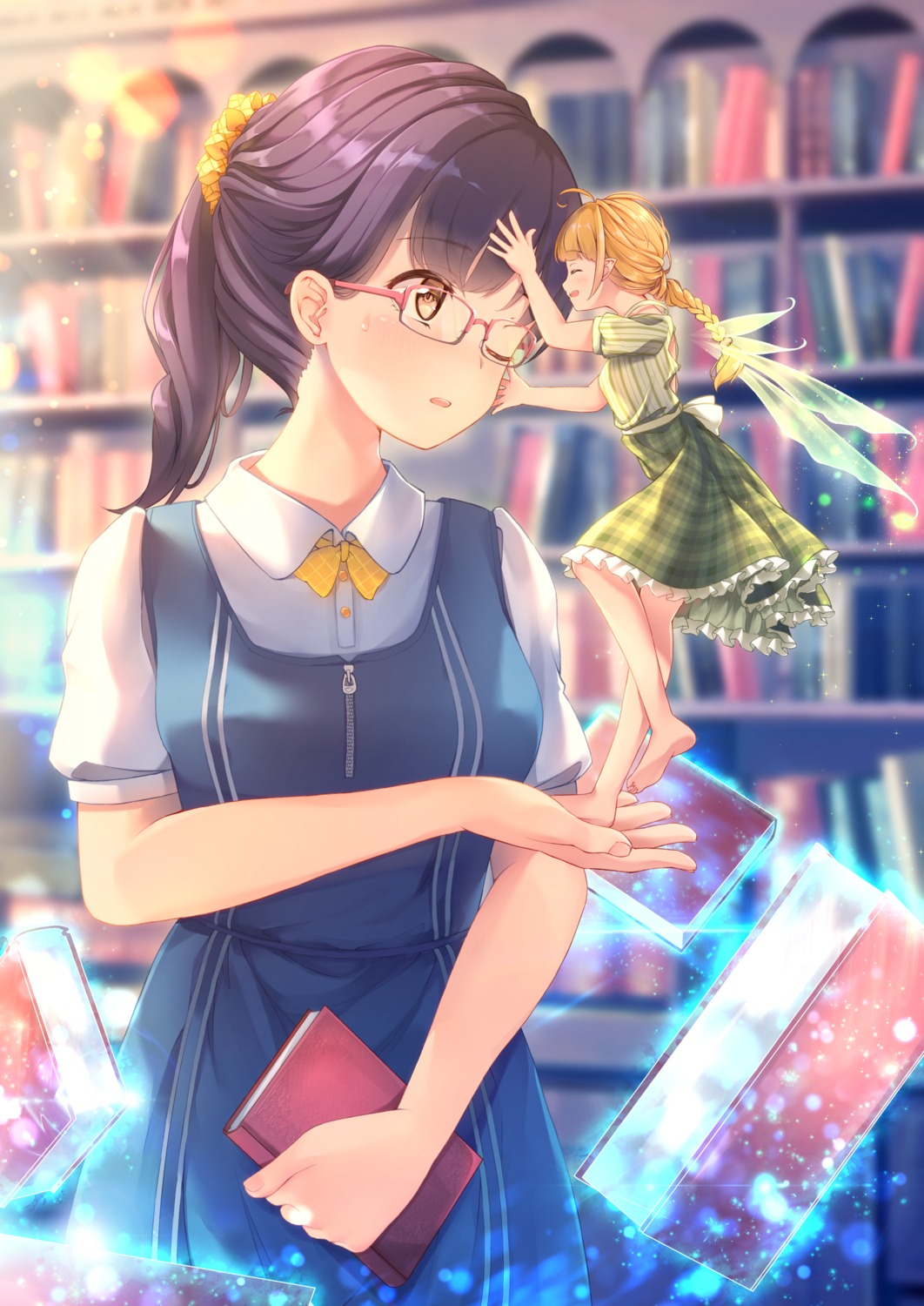 fairy megane seifuku unwitherer wings