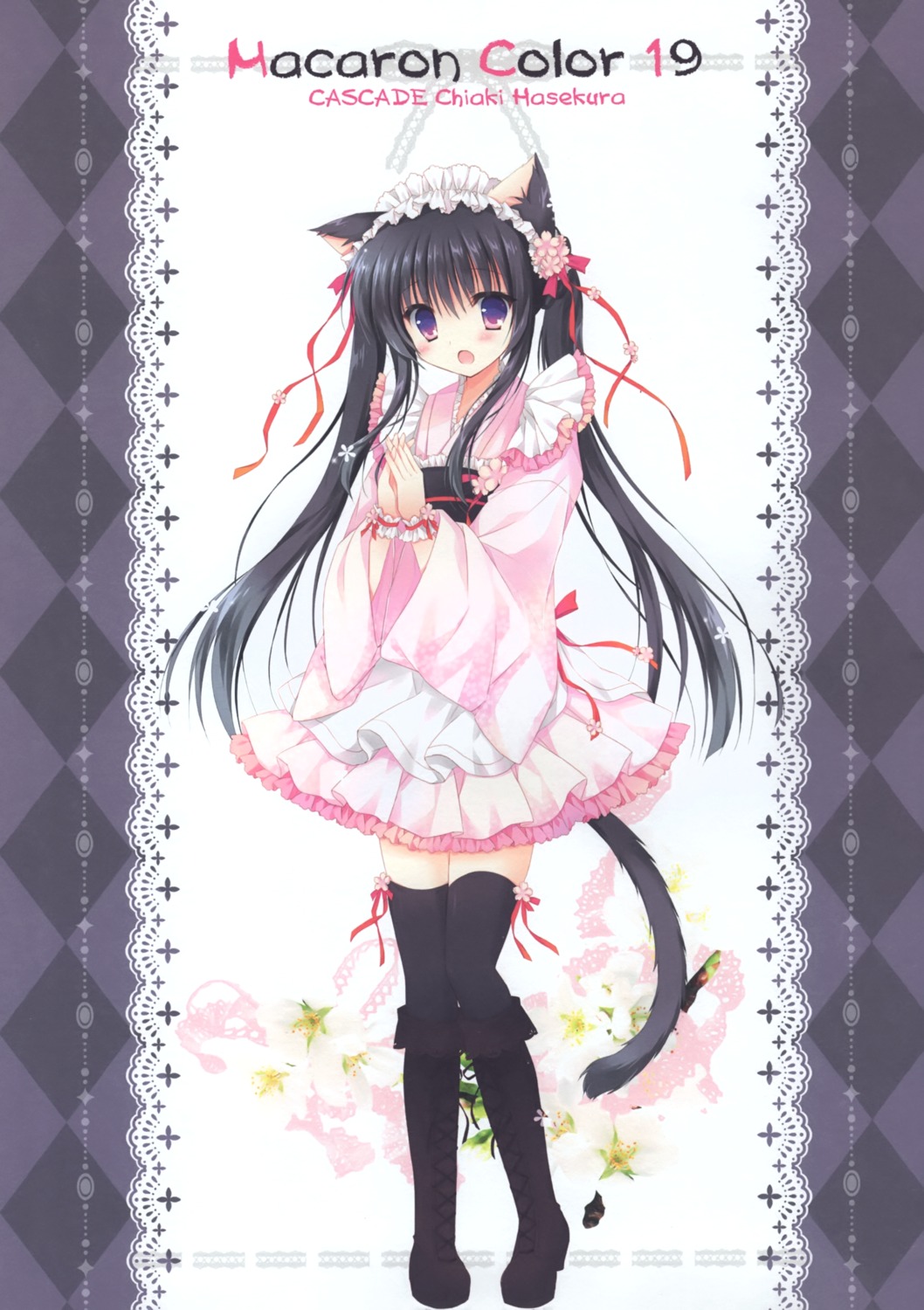 animal_ears cascade hasekura_chiaki heels maid nekomimi tail thighhighs wa_maid