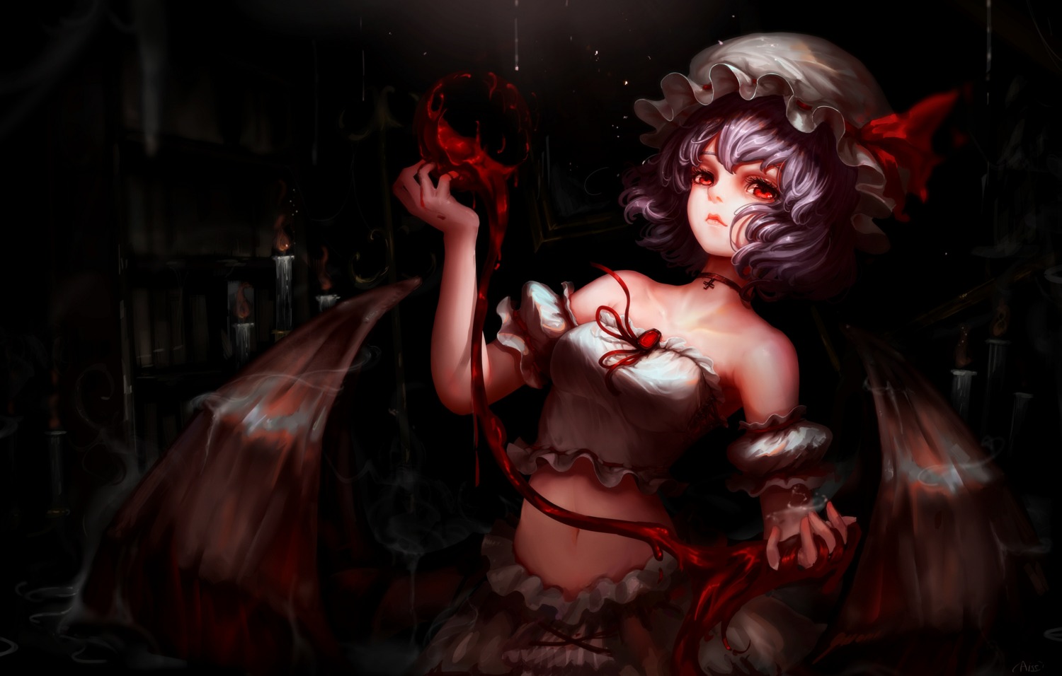 blood kiyomasa_ren remilia_scarlet touhou wings