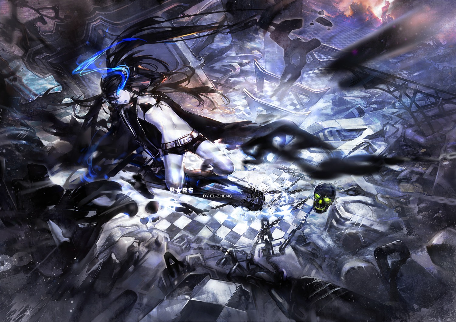 black_rock_shooter black_rock_shooter_(character) el-zheng vocaloid