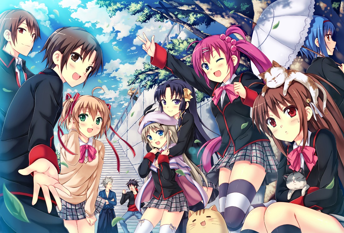 doruji inohara_masato kamikita_komari kurugaya_yuiko little_busters! miyazawa_kengo naoe_riki natsume_kyosuke natsume_rin nishizono_mio noumi_kudryavka peach saigusa_haruka tokido_saya