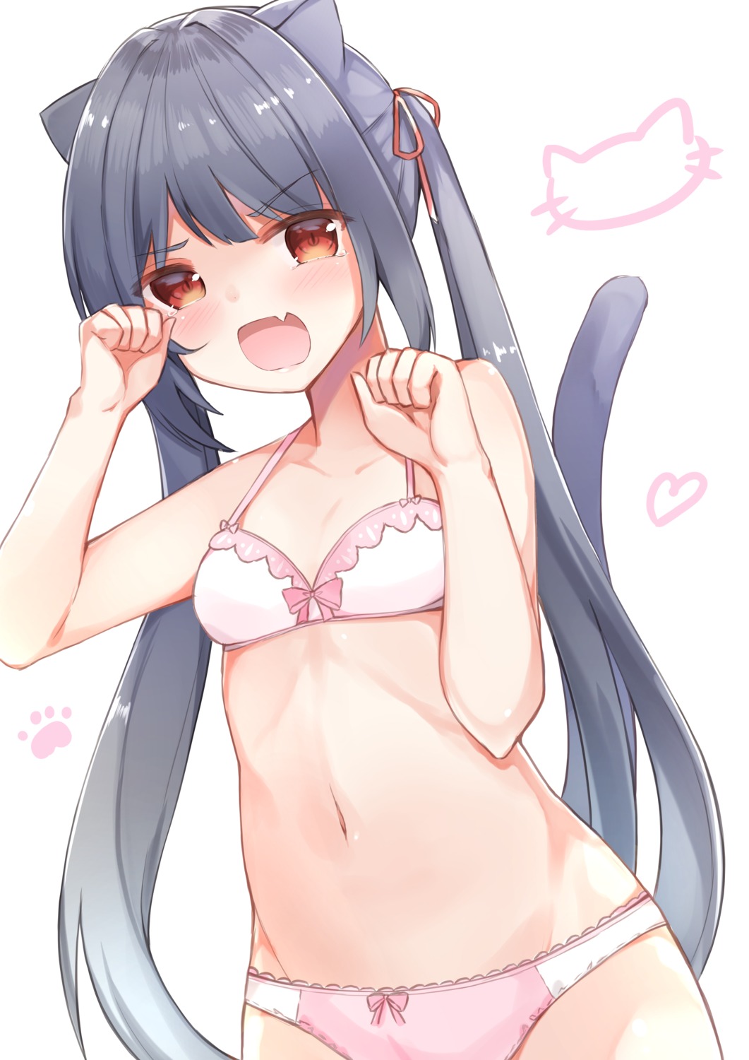 animal_ears bra nekomimi pantsu tail tomura2maru