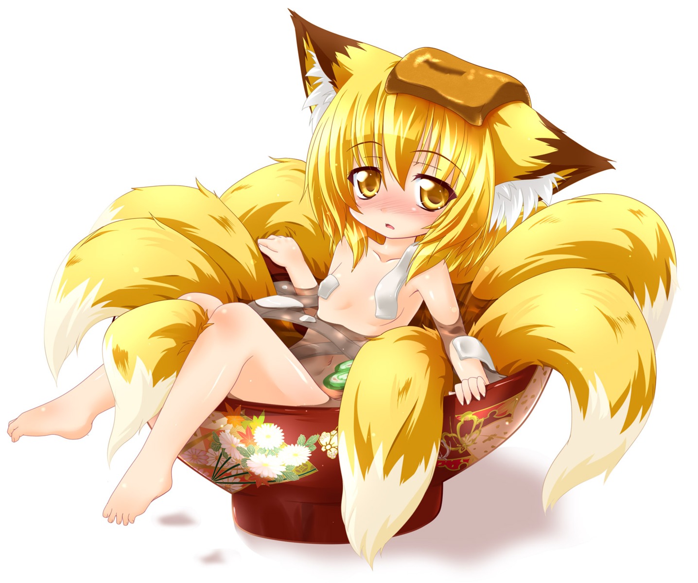 animal_ears kazami_karasu loli naked tail touhou yakumo_ran