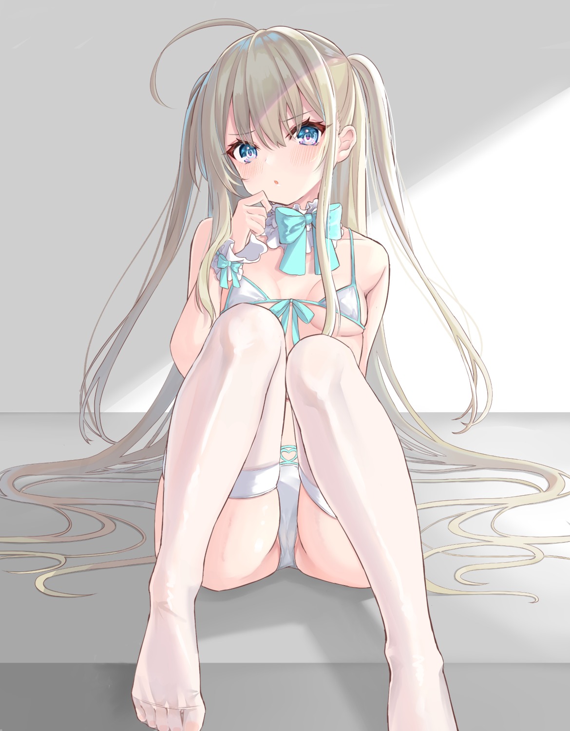 bra cameltoe erect_nipples feet hayashi_takeo pantsu thighhighs