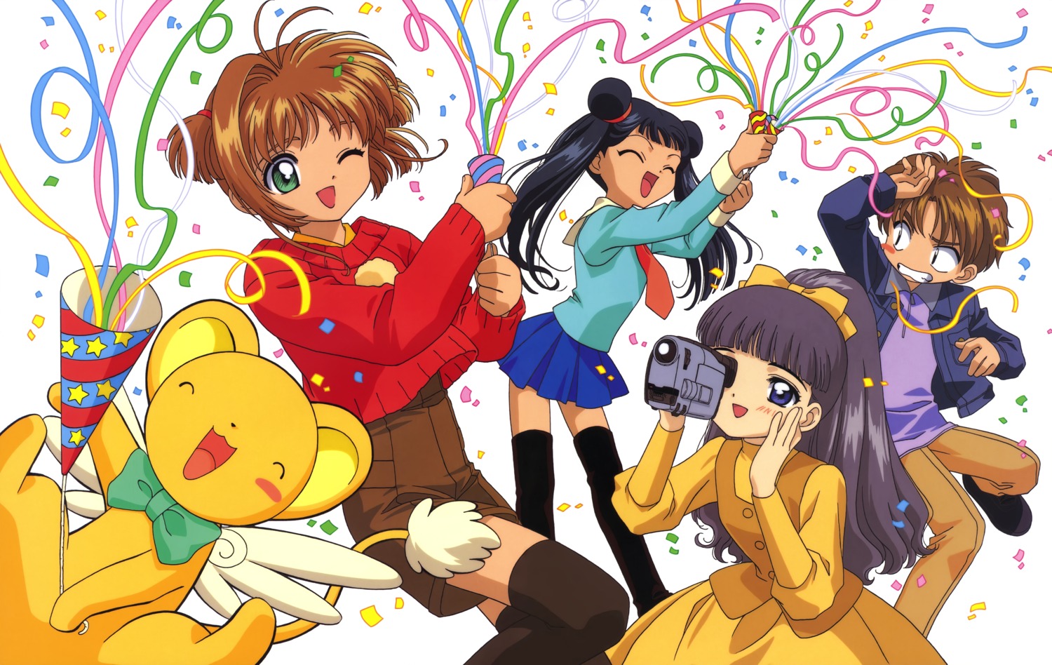 card_captor_sakura daidouji_tomoyo fujita_mariko kerberos kinomoto_sakura li_meiling li_syaoran madhouse