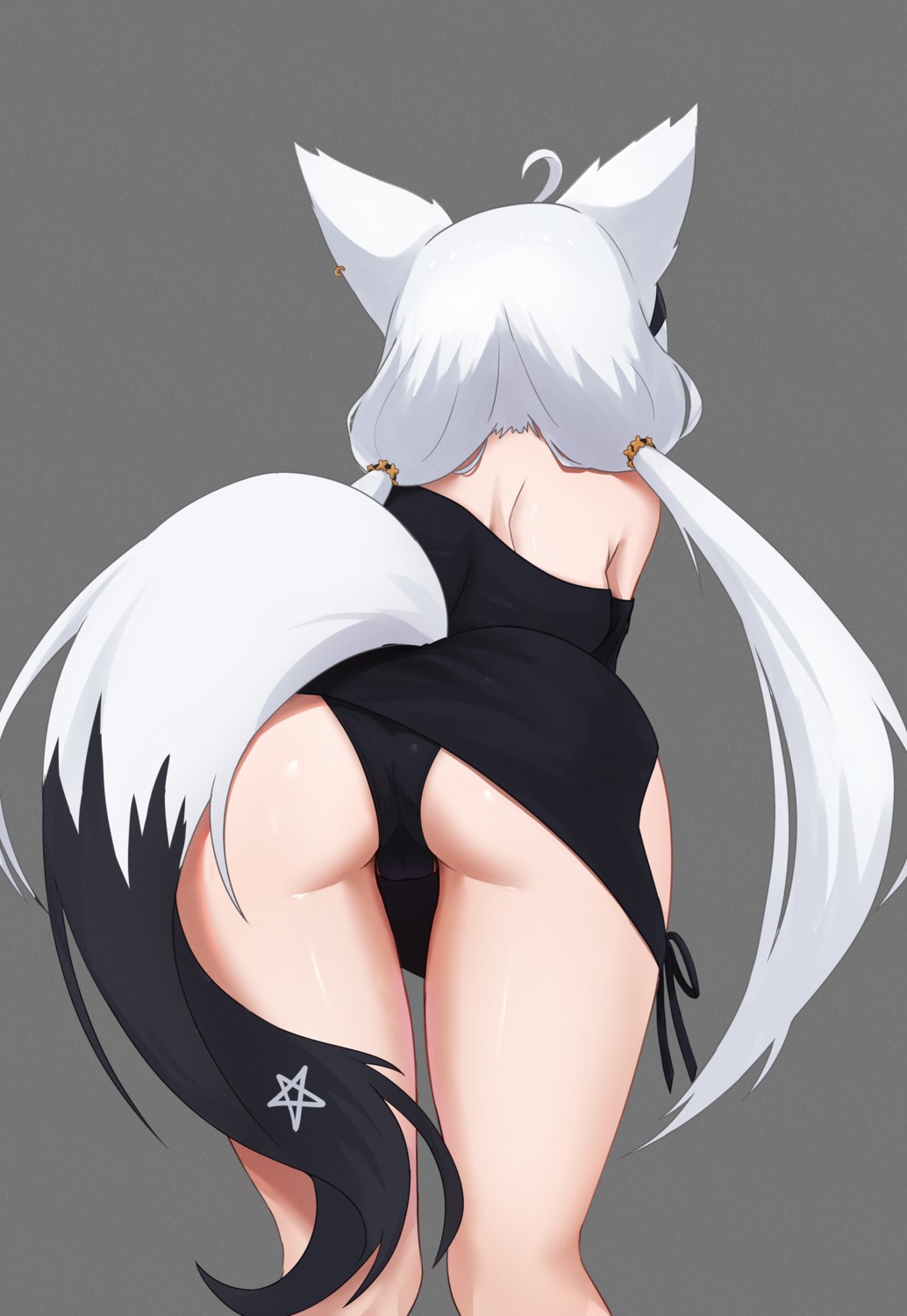 animal_ears ass hololive hololive_gamers kitsune pantsu shirakami_fubuki tail telomere transparent_png