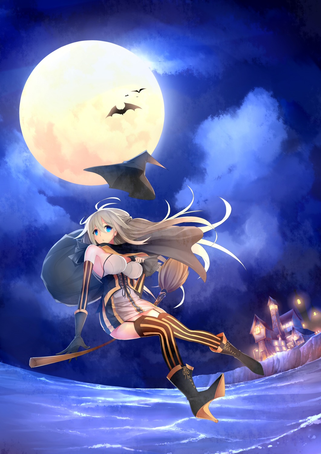 blackaz halloween heels lexington_(zhanjianshaonv) stockings thighhighs witch zhanjianshaonv