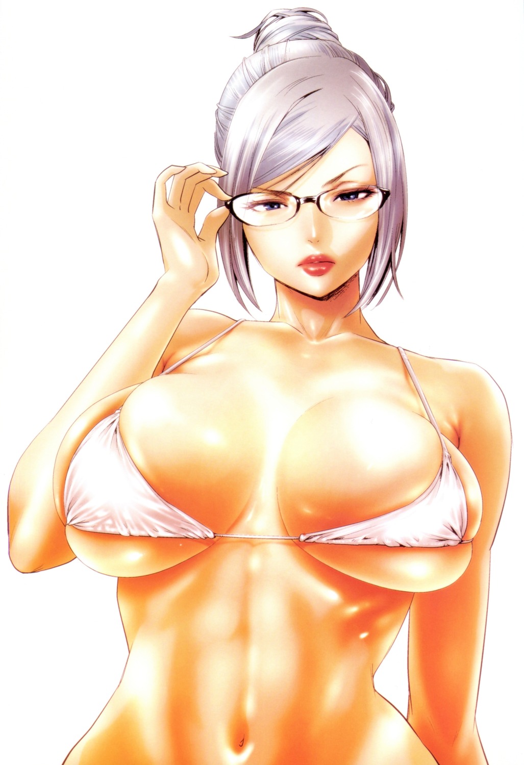 bikini_top hiramoto_akira megane prison_school shiraki_meiko swimsuits