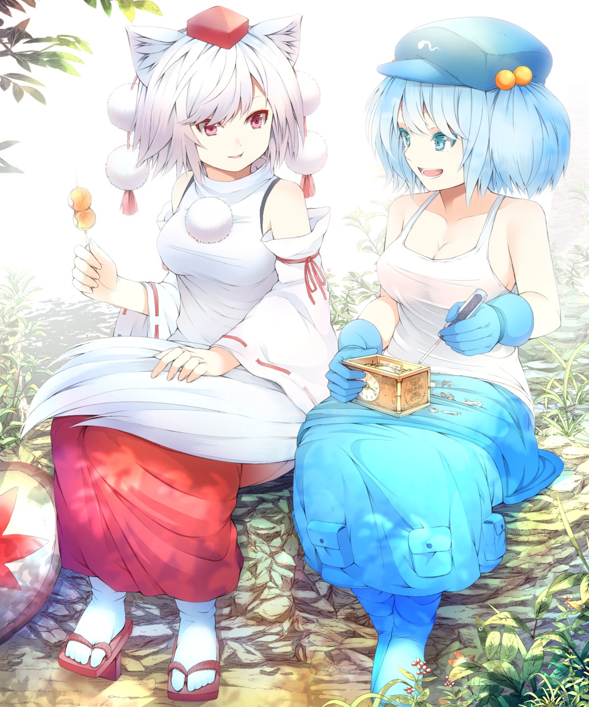 inubashiri_momiji kawashiro_nitori mikoma_sanagi touhou