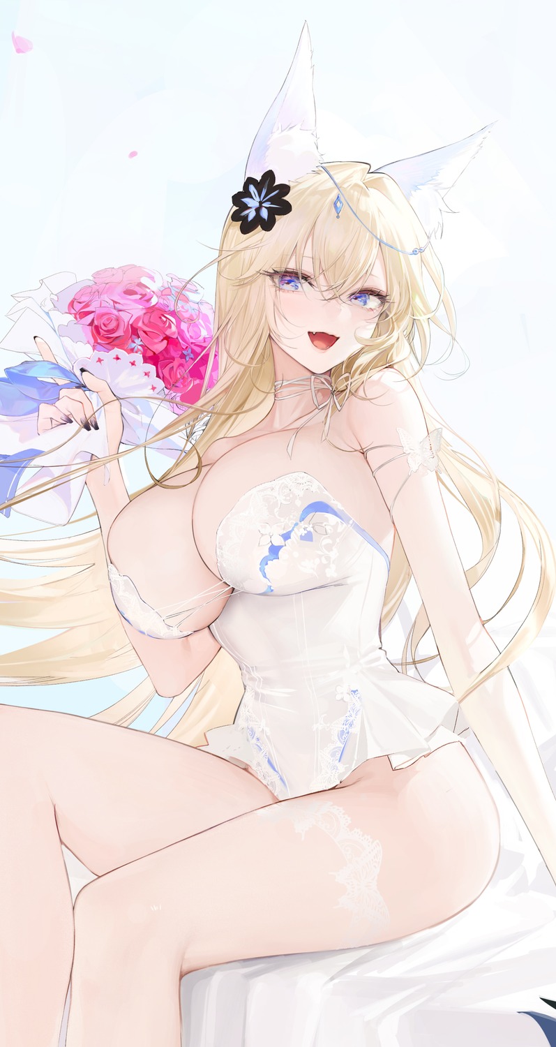 animal_ears lingerie no_bra oyabuli