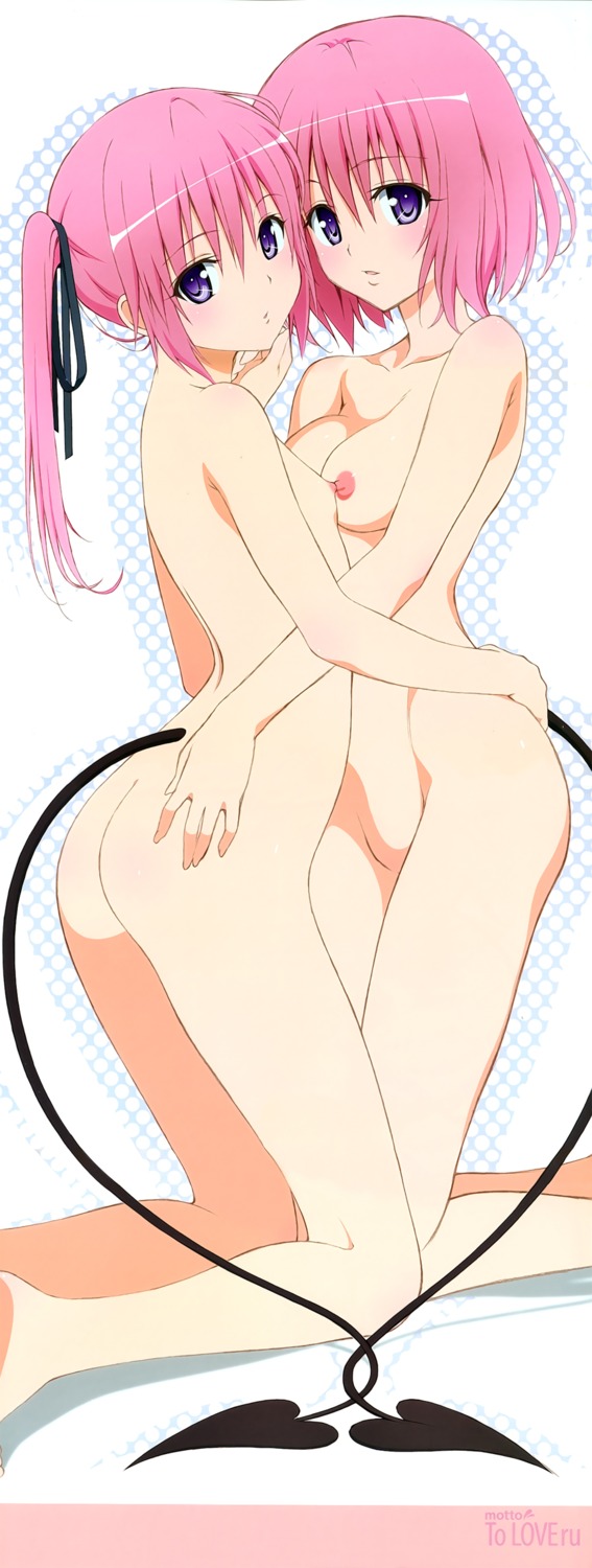 ass ass_grab loli momo_velia_deviluke naked nana_asta_deviluke nipples oka_yuuichi symmetrical_docking tail to_love_ru yuri