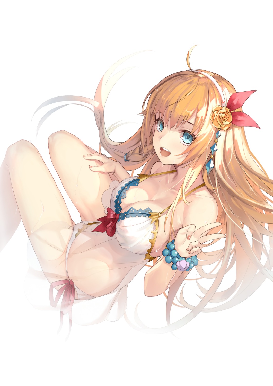 bikini cameltoe cleavage musyne_xsk pecorine princess_connect princess_connect!_re:dive see_through swimsuits wet