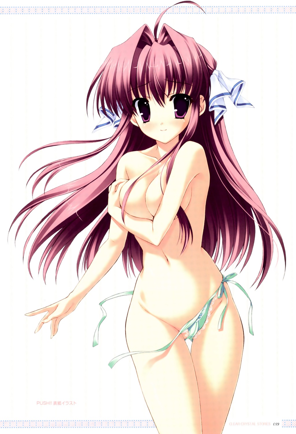 breast_hold clear mitha moonstone pantsu string_panties topless tsukimura_miki undressing