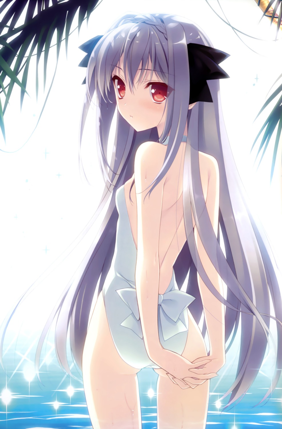 ass navel sakurakouji_luna suzuhira_hiro swimsuits tsuki_ni_yorisou_otome_no_sahou