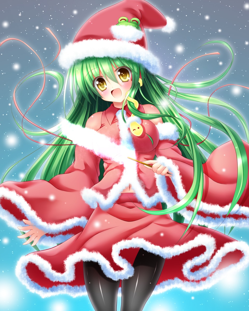 christmas kochiya_sanae pantyhose shin_osada touhou