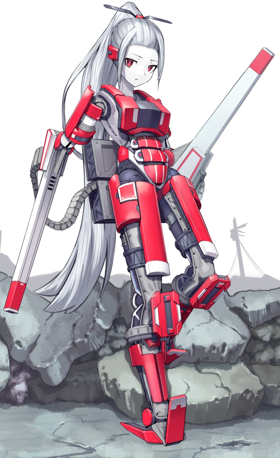 armor hispol_(04-uma-alpha) mecha_musume weapon