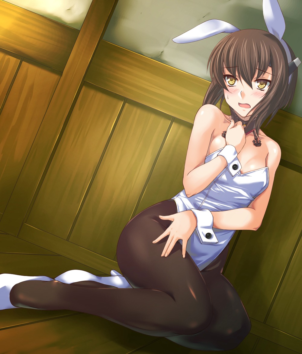 animal_ears bunny_ears bunny_girl cleavage heels ipuu_(el-ane_koubou) kantai_collection pantyhose taihou_(kancolle)